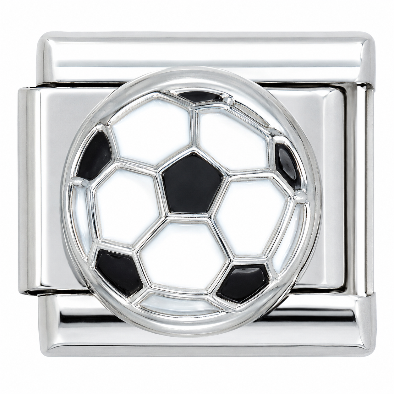 Soccer Ball Silver Italian Charm