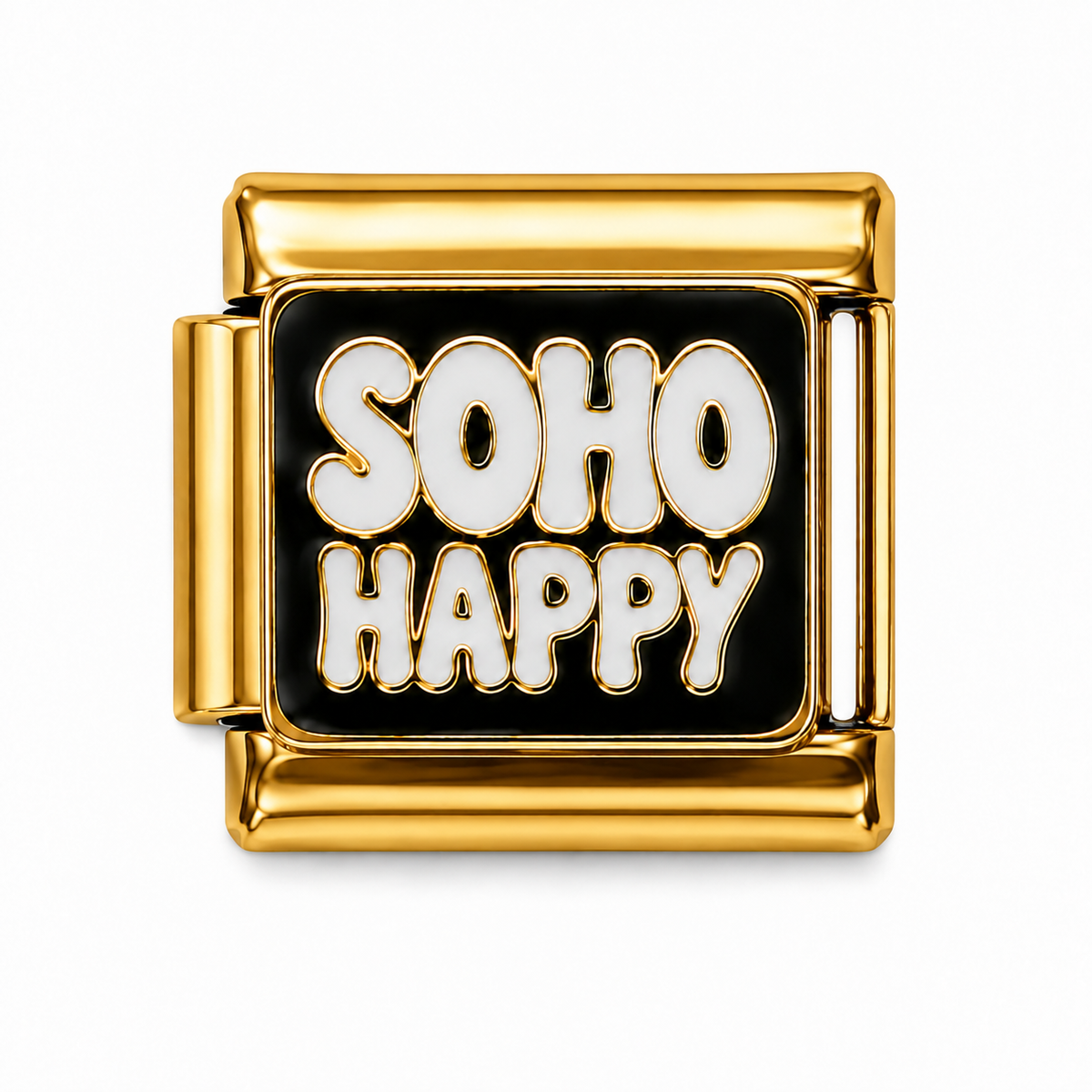 Soho Happy Gold Italian Charm