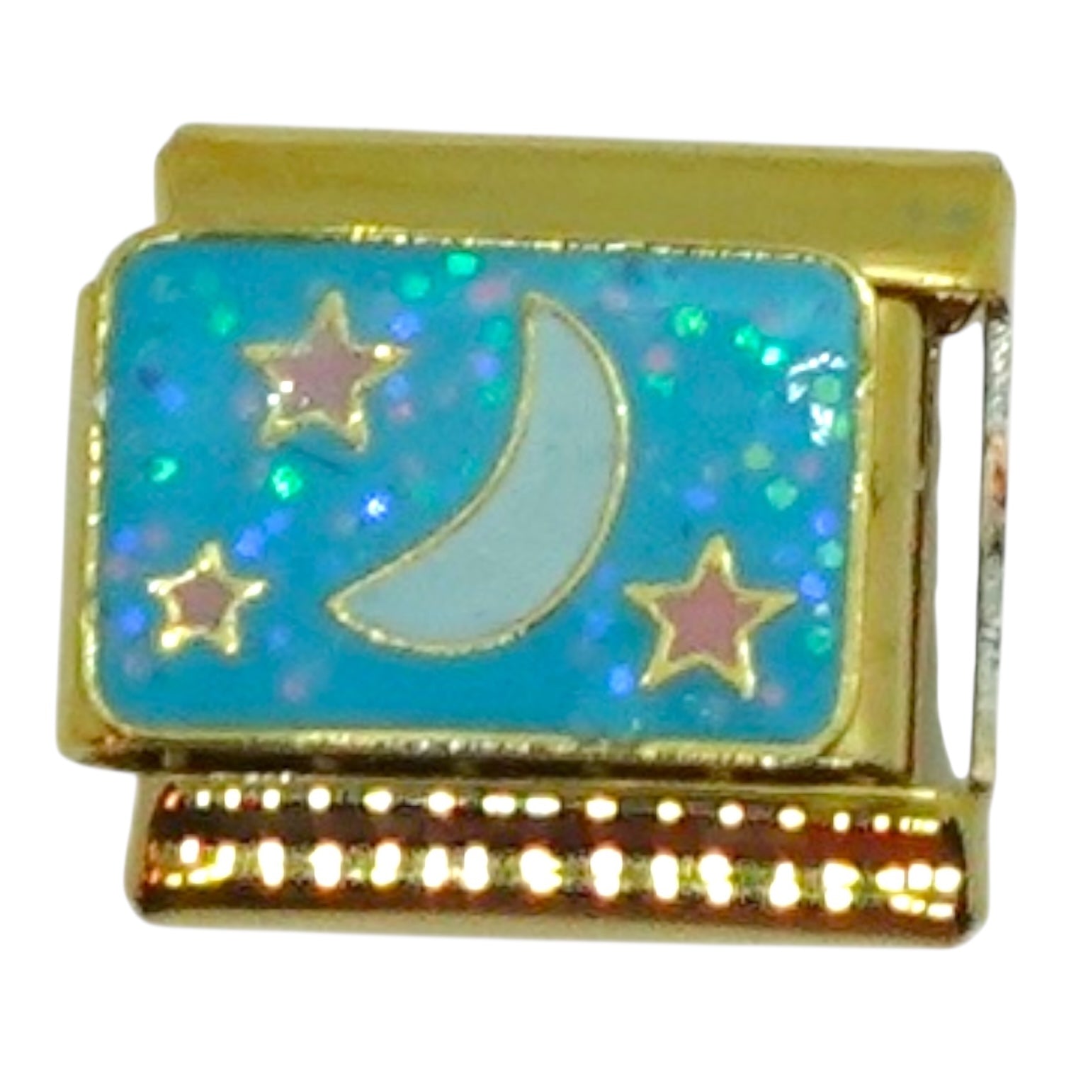 Sparkle Night Gold Italian Charm