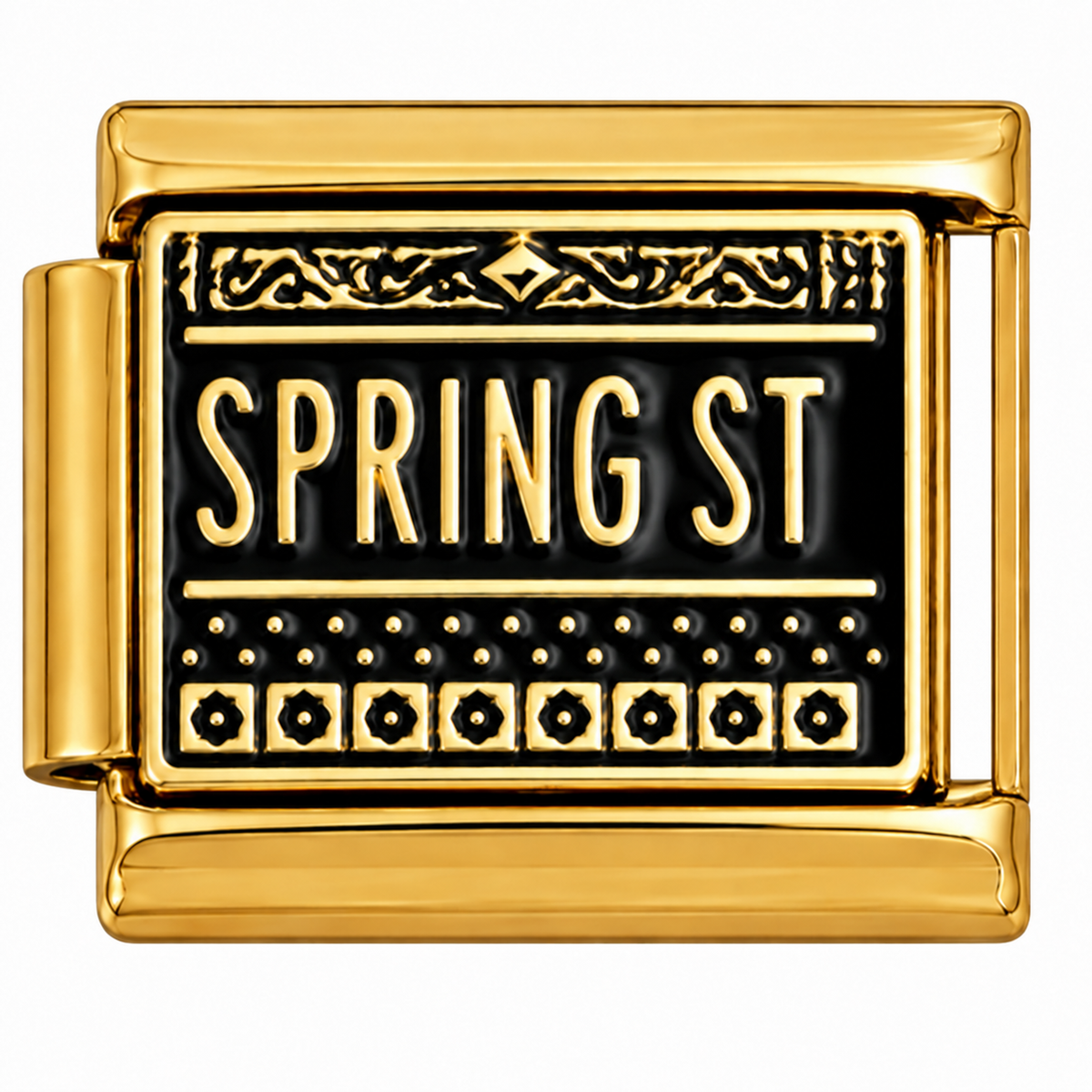 Spring Street Sign Gold Italian Charm