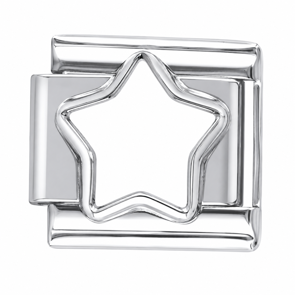 Star Shaped Silver Italian Charm