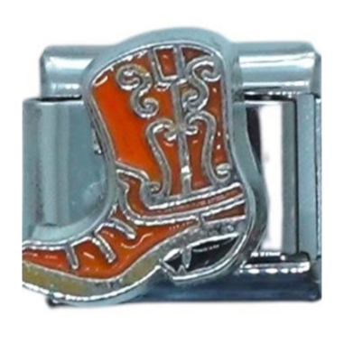 Stylish Cowboy Boot Silver Italian Charm
