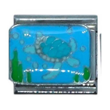 Swimming Turtle Italian Charm