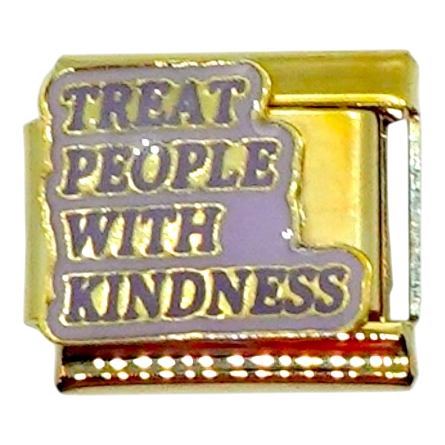 Treat People With Kindness Gold Italian Charm