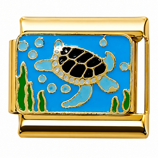 Turtle Gold Italian Charm
