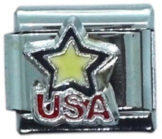 USA Star Italian Charm