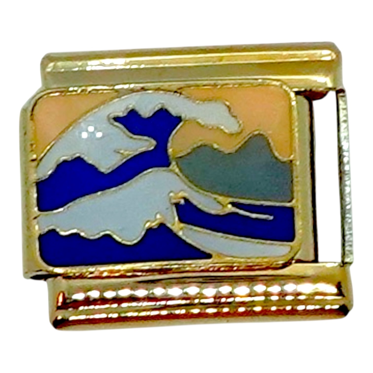 Wave Gold Italian Charm