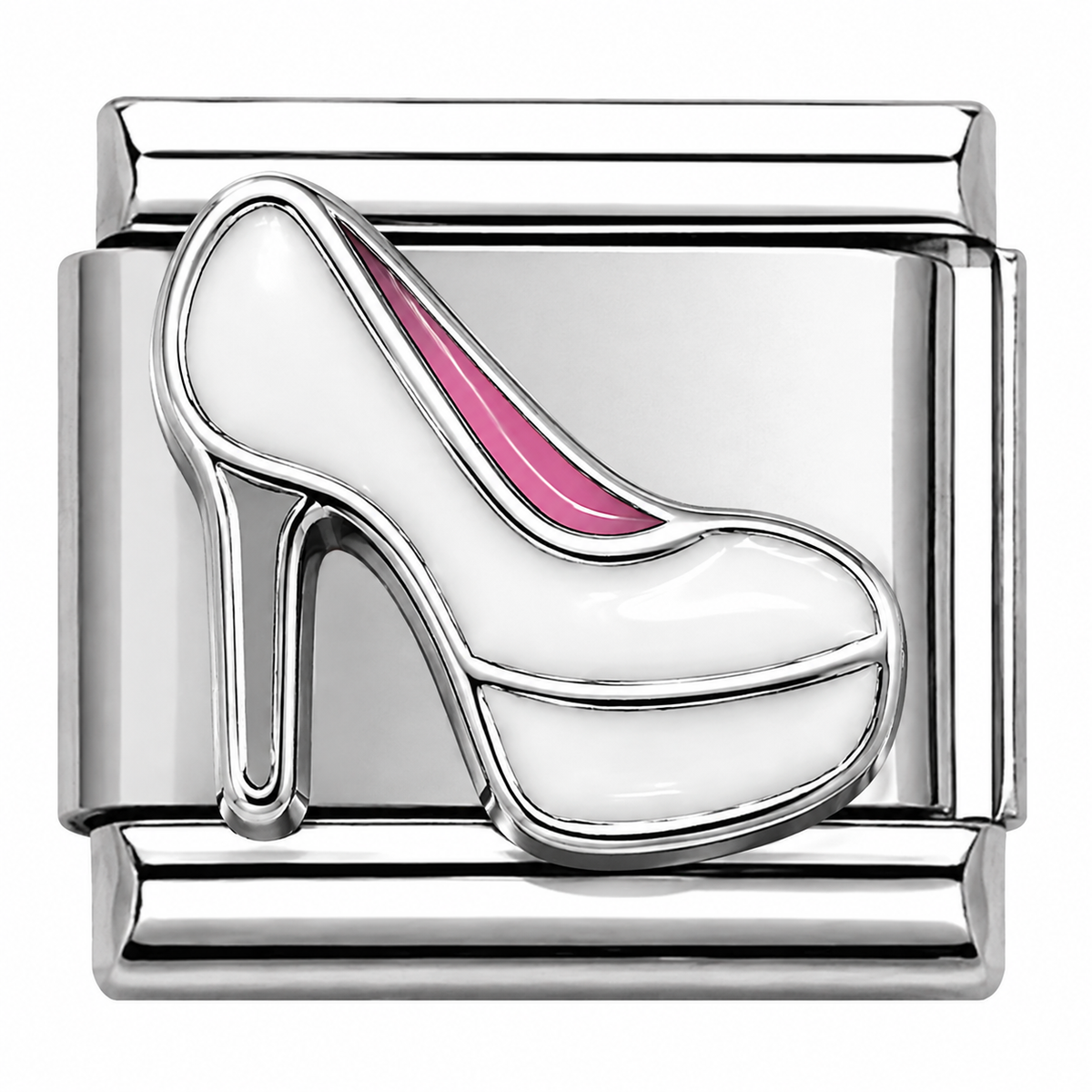 White High Heel Italian Charm