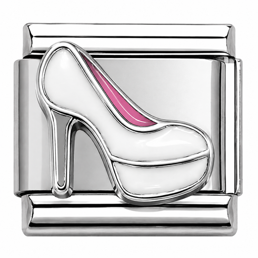 White High Heel Italian Charm