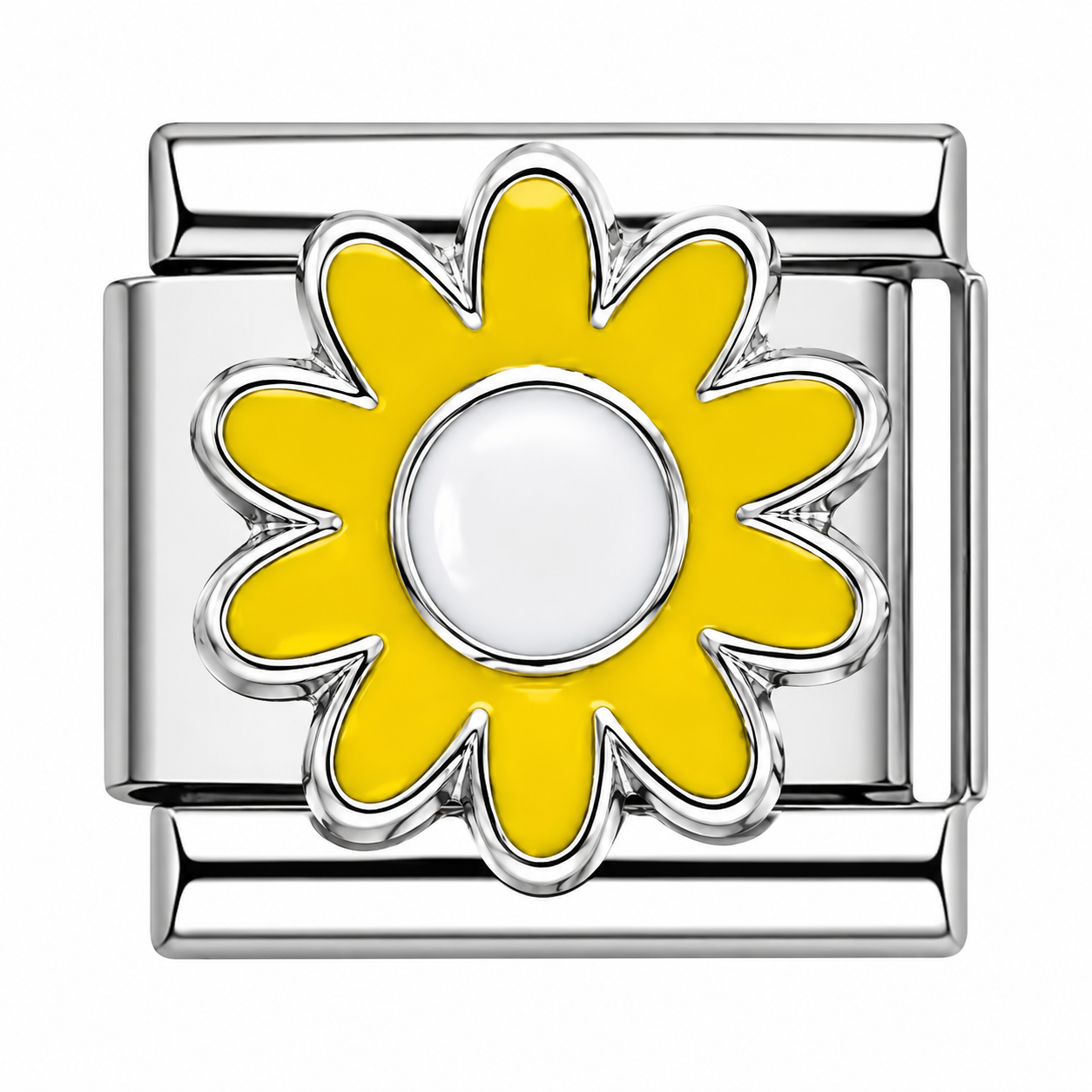 Yellow Daisy Flower Italian Charm