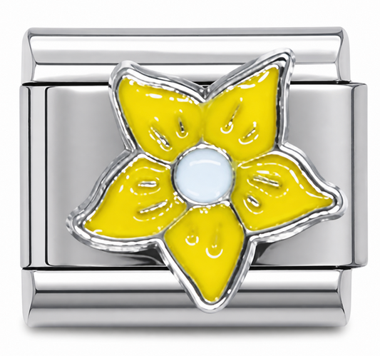 Yellow Flower Italian Charm
