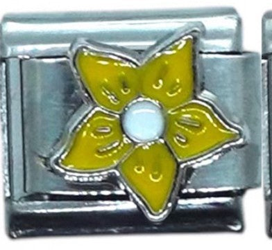 Yellow Flower Italian Charm