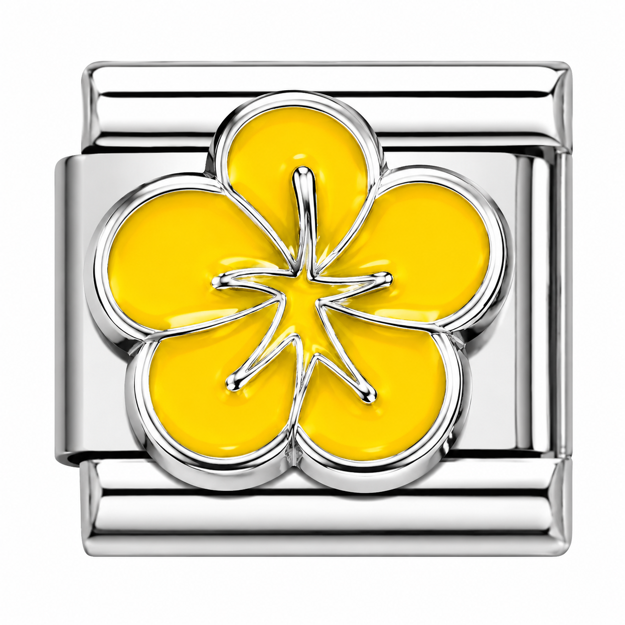 Yellow Flower Italian Charm
