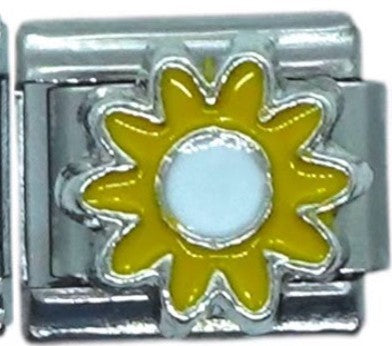 Yellow Flower Italian Charm