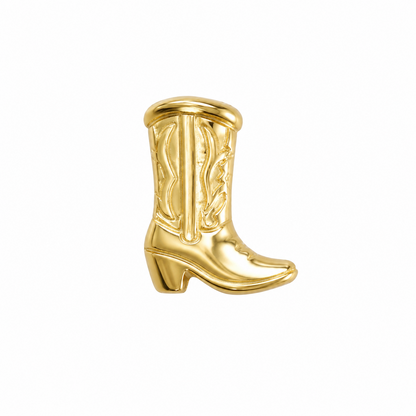 Gold-Tone Cowboy Boot Stud Earrings