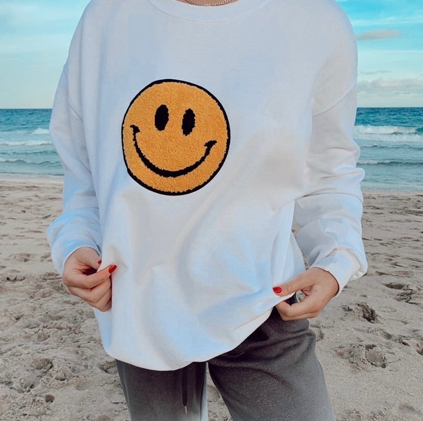 Faith In The Future Sweatshirt, Smiley Face Shirt, Happy Face