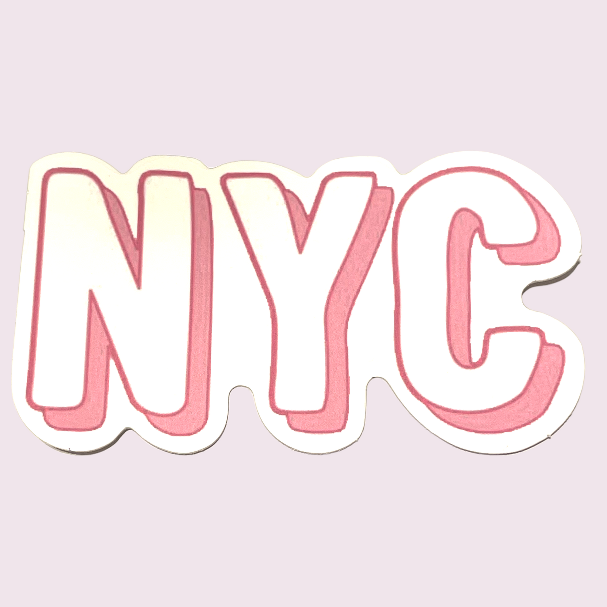 NYC Bubble Font Sticker