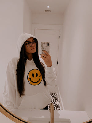 Fuzzy Soho Happy Face Sweatshirt PRE-ORDER Ships October 15th