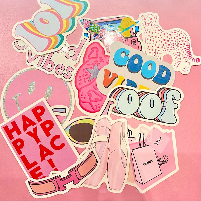 Preppy Pink Stickers 