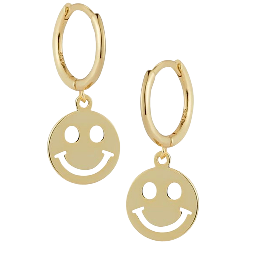 Soho Happy Gold Huggies Earrings