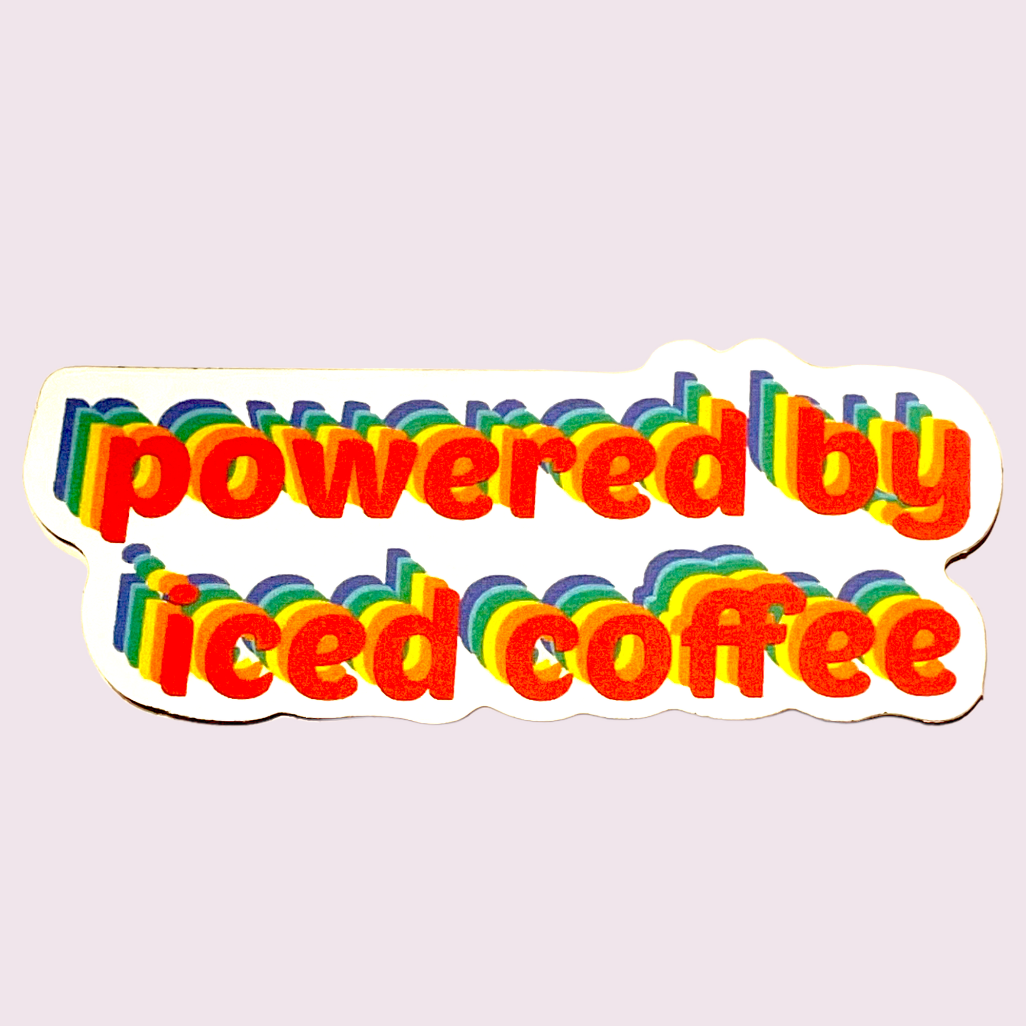 Powered By Ice Coffee Sticker