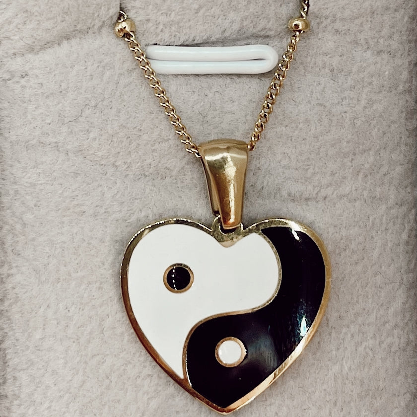 Yin and Yang and mushroom necklaces