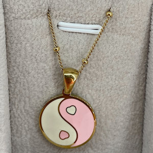 Yin and Yang and mushroom necklaces