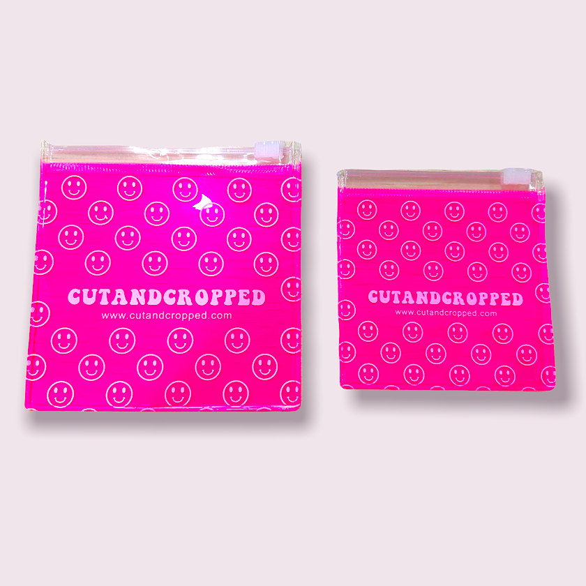 CUTANDCROPPED Pink Small Travel Pouch