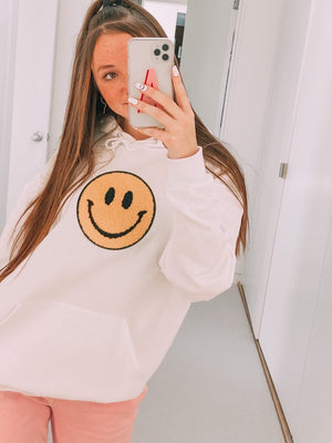Fuzzy Soho Happy Face Sweatshirt PRE-ORDER Ships October 15th